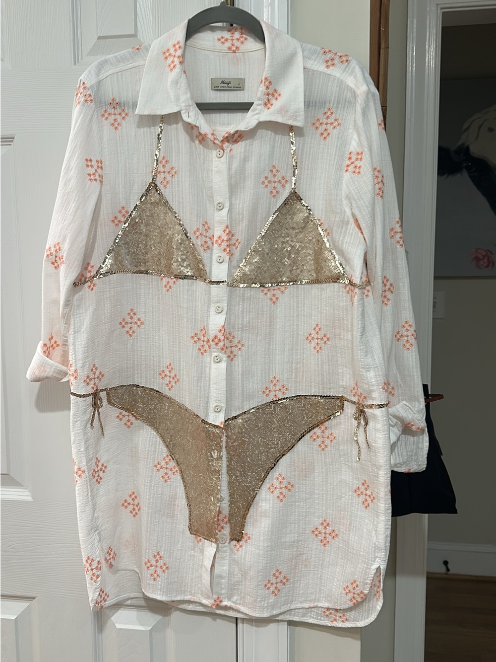 🪷Maaji Embroidered Coral Swim Coverup🪷
